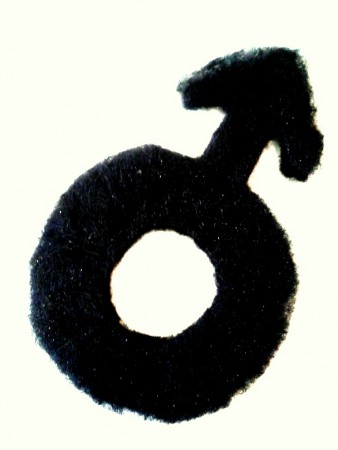 Logo d'homme avec mes cheveux colorés en noir 2016